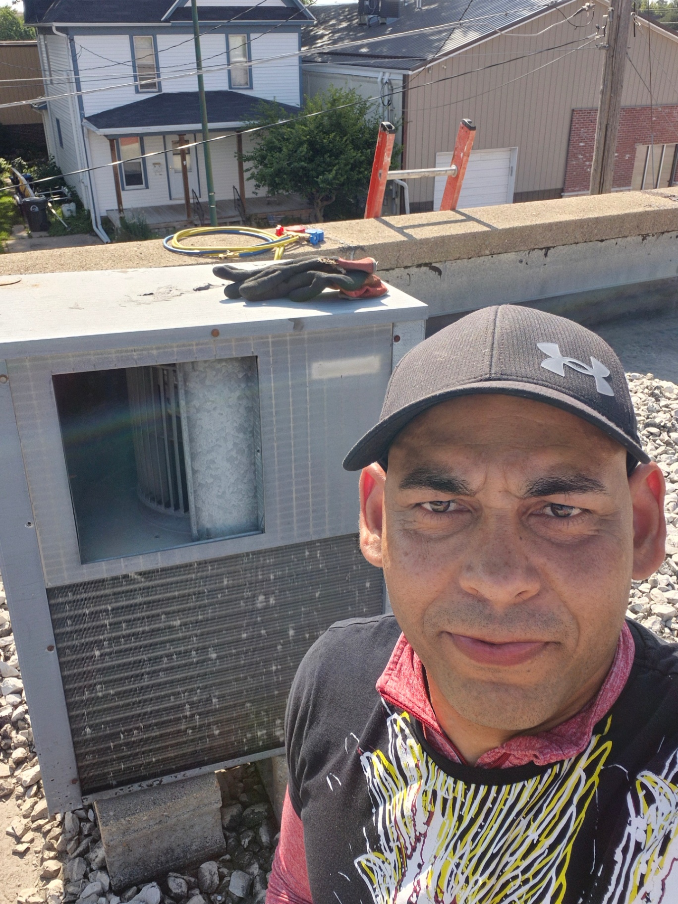 Full view of a recharged commercial rooftop HVAC unit with restored refrigerant charge in Fort Dodge, Iowa